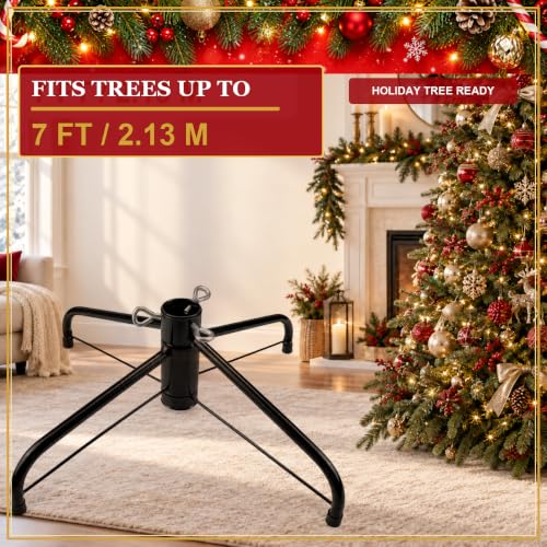 Heavy Duty Folding Christmas Tree Stand for 4-7 FT Artificial Trees