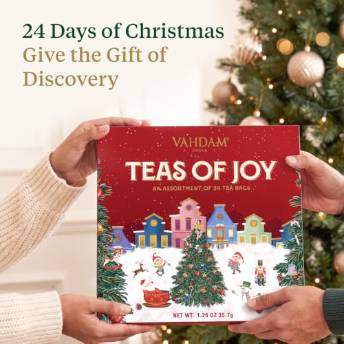 Tea Advent Calendar 2026 - 24 Unique Tea Bags Gift Set, Tea Countdown