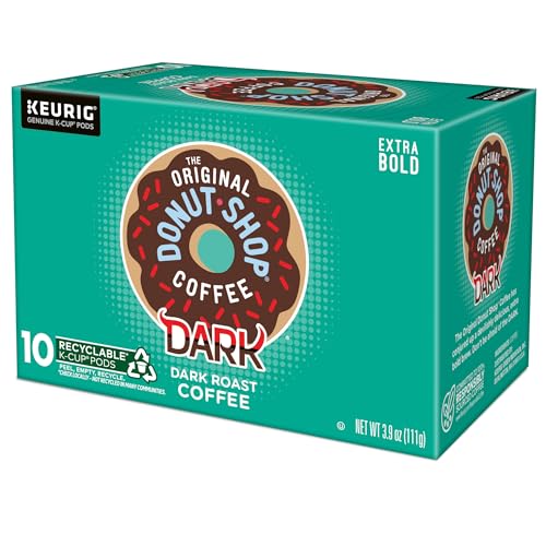The Original Donut Shop Dark Keurig Single-Serve K-Cup Pods, Dark Roast Coffee, 60 Count, (6 Packs of 10)