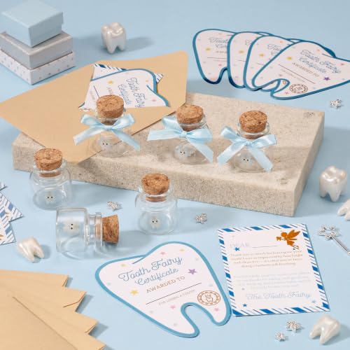 Blue Tooth Fairy Keepsake Box Set for Lost Teeth - 6 Pcs