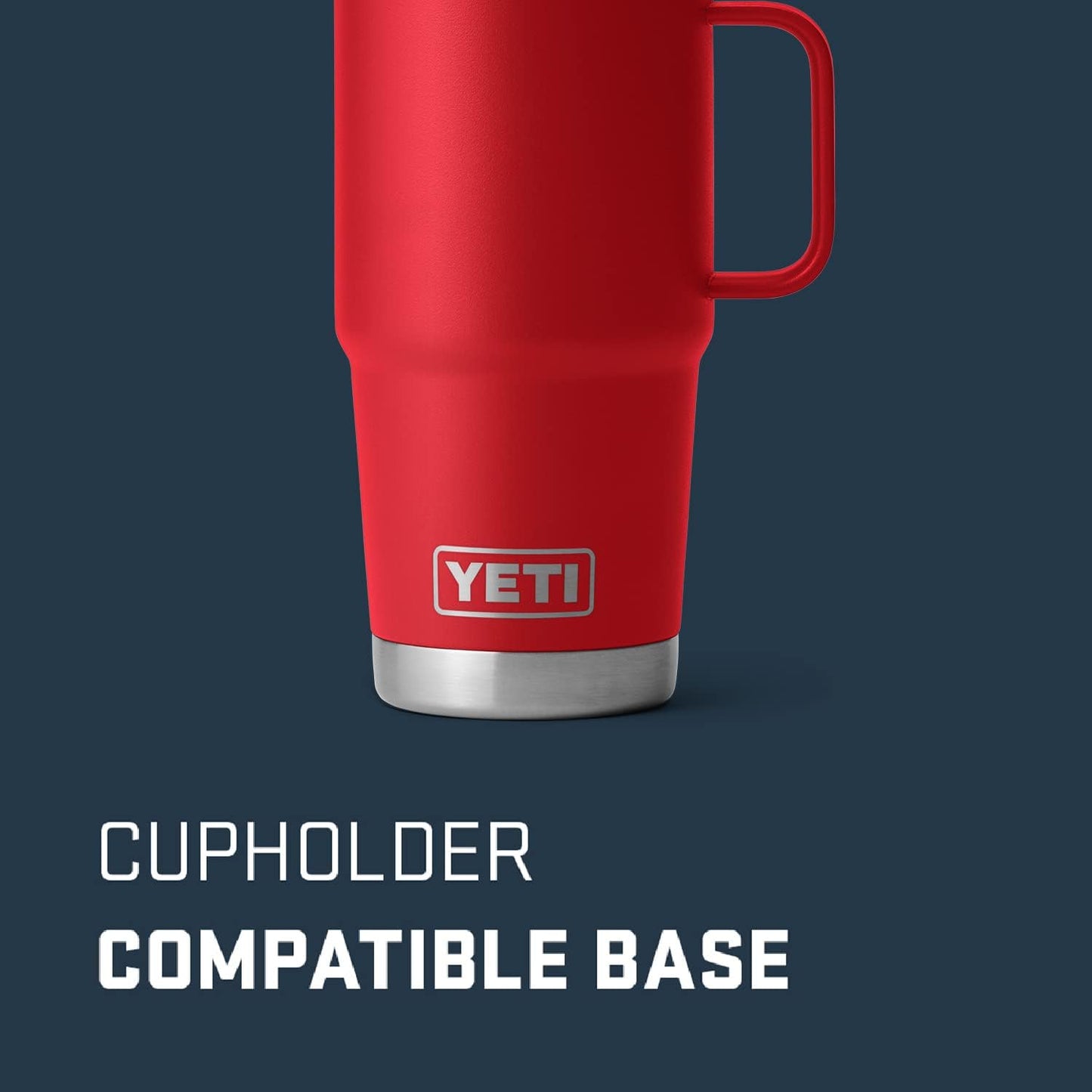 YETI Rambler 20 oz Travel Mug - Stainless Steel, Vacuum Insulated with Stronghold Lid for Durability