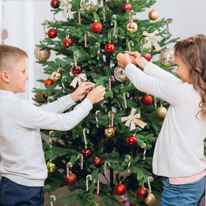 120 Pcs Christmas Candy Cane Ornaments - Mini 2in Candy Canes for Tree, Wreaths, Vase Fillers (Variation: Christmas Candy Cane Style)