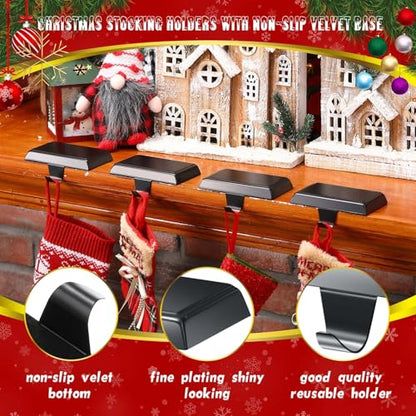 Christmas Stocking Holders Set of 20 for Mantle and Fireplace Decor