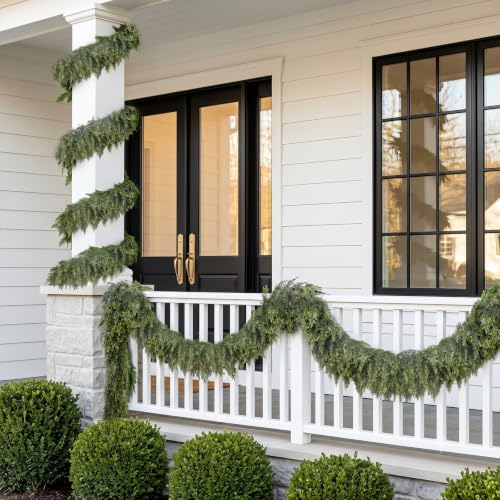 6FT Artificial Cedar Garland Christmas Decor Full Foliage Realistic Green