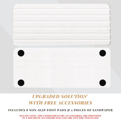 Skiennix Fast-Dry Diatomite Sink Tray Set - Ultra-Absorbent Soap Holder & Coaster | 8.3x4 Inches (White)