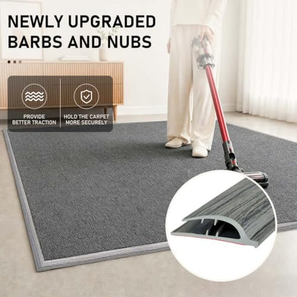 Self-Adhesive Carpet Edge Trim - Rug Border Protector 20Ft Ash Wood Grain