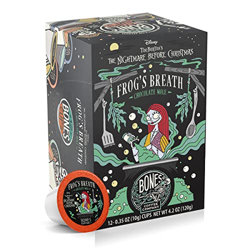 Chocolate Mole Coffee Pods - Bones Frog's Breath Low Acid Medium Roast Single-Serve K-Cup Compatible