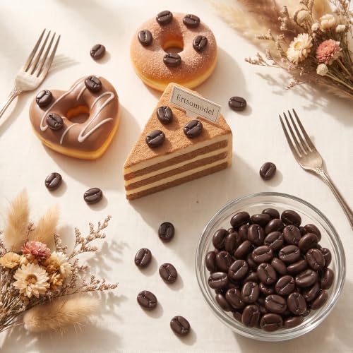 Fake Coffee Beans Decor Set - Resin Artificial Coffee Bean Props for Home & Craft