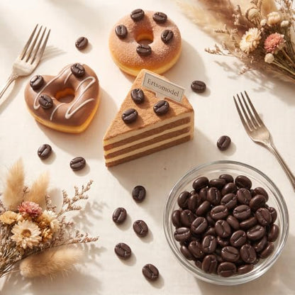Fake Coffee Beans Decor Set - Resin Artificial Coffee Bean Props for Home & Craft