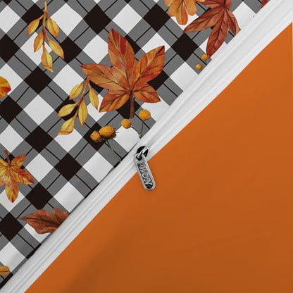 Halloween Duvet Cover Set King Size 3 Pieces - Pumpkin Sunflower Maple