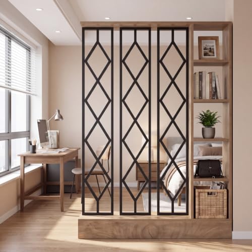 Tribesigns 70.87" Tall Room Divider with 5-Tier Open Storage Shelves - Variation 1