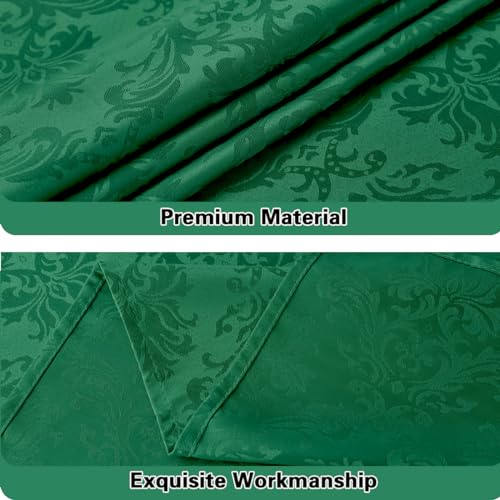 Christmas Jacquard Tablecloth 60 x 84 Inch Rectangular - Green, Holiday Decor