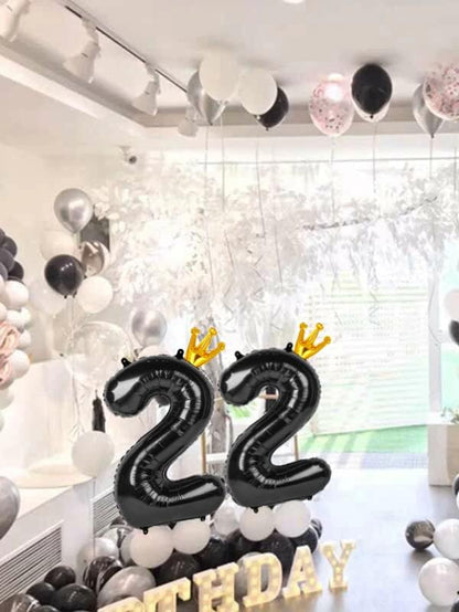 40 Inch Black Number 2 Balloons by [Brand Name] - Perfect for 2nd Birthday Party Decorations