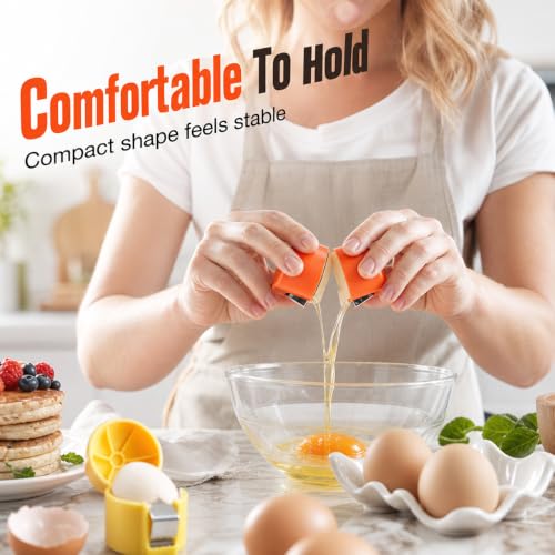 Egg Shell Opener Red - Upgraded Egg Cracking Tool for Kitchen, No Mess, Easy to Use