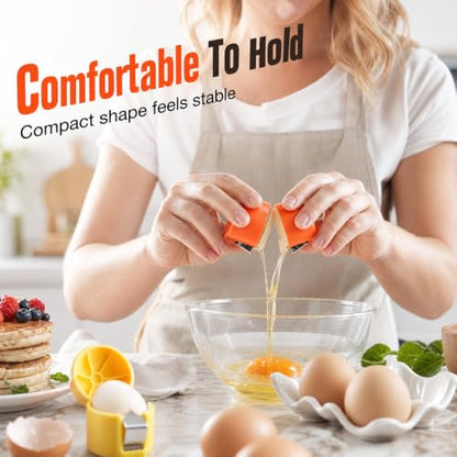Egg Shell Opener Red - Upgraded Egg Cracking Tool for Kitchen, No Mess, Easy to Use