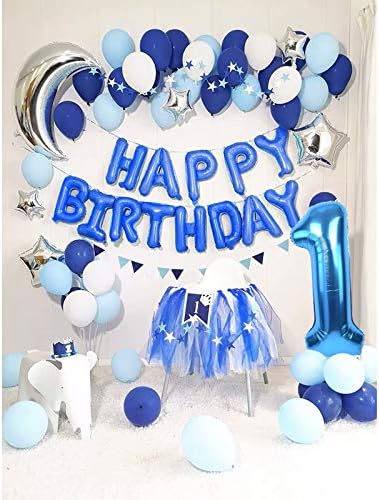 TONIFUL 40-Inch Blue Foil Mylar Number Balloon | Large 0-9 for Graduation, Weddings & Parties