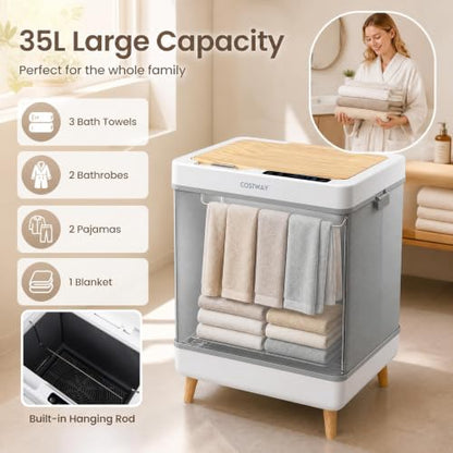 Foldable 35L Towel Warmer for SPA & Bathroom - Portable, Safe & Large Capacity
