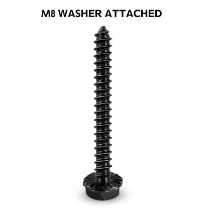 Mounting Dream Lag Bolt Kit - M8 Lag Bolts for Wood Studs & Fischer Anchors for Concrete Walls | Includes Allen Key & Bubble Level