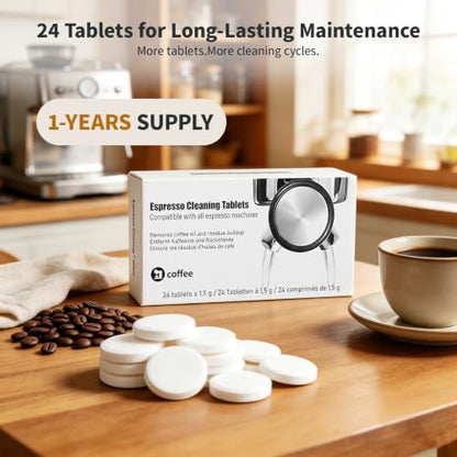 24 Pack Espresso Cleaning Tablets for Breville Machines - Coffee Machine Maintenance