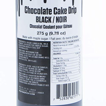 Roxy and Rich Chocolate Cake Drip 275 Grams, Black