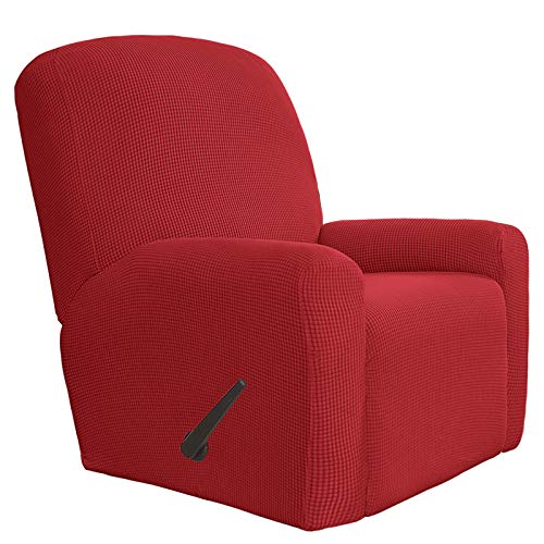 Oversized Recliner Slipcover - Christmas Red, 4 Pieces, X-Large