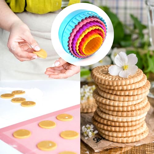 Round Cookie Cutter Set 6 Sizes Plastic Baking Cutters Kitchen Utensils Variation of THIS Listing