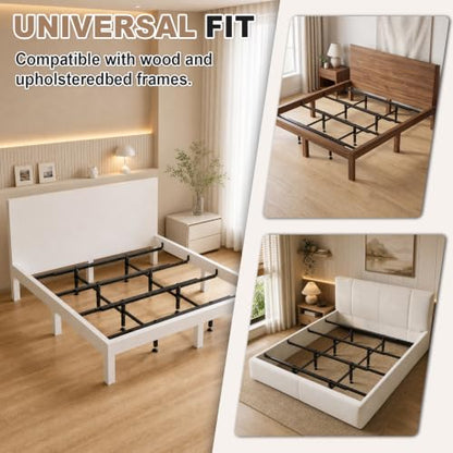 Bed Slats Center Support System 4 Cross Rail with 8 Adjustable Legs - Metal