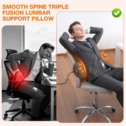 Hfshimlux Back Massager with Heat Vibration & Adjustable Height - Dark Gray