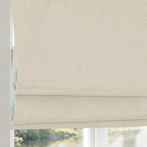 Sunbox Natural Beige Cordless Roman Shades for Indoor Windows - Custom Fit
