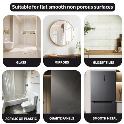 Removable Black Suction Cup Hooks for Shower 4-Pack - Faucet Shower Wall Hanger