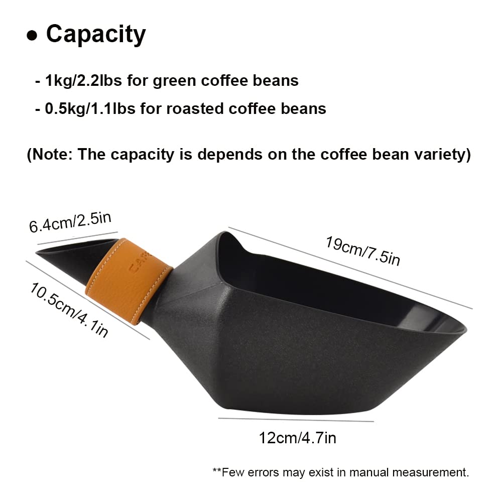 CAFEMASY Coffee Bean Shovel Scoop Coffee Beans Filling Scooper Plastic Coffee Bean Measuring Scoop