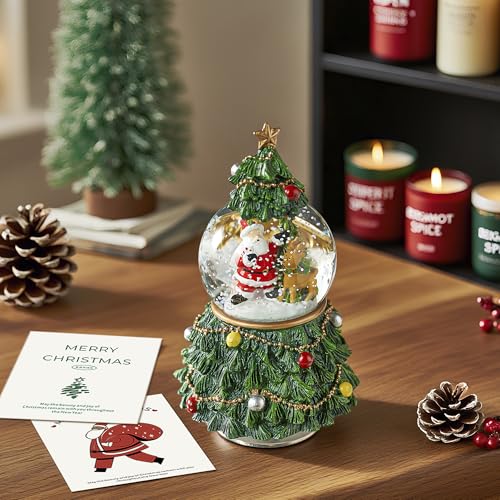 Christmas Tree Snow Globe Music Box - Oh Christmas Tree - Gifts for Women & Girls