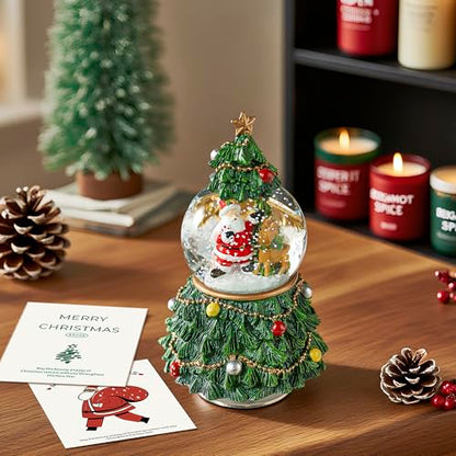 Christmas Tree Snow Globe Music Box - Oh Christmas Tree - Gifts for Women & Girls