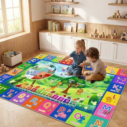 Kids Playroom Rug, Soft Non-Slip ABC Educational Carpet 3' x 5' - Colorful