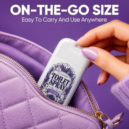 Travel Size Toilet Spray Pack - Bathroom Odor Neutralizer with 8 Scents