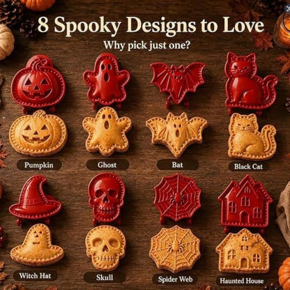 Halloween Mini Hand Pie Mold Set - Spooky Pumpkin Design, Reusable Pastry Press