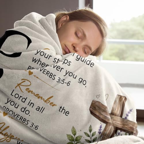 Christian Graduation Blanket for Women & Men - Inspirational Bible Verse Throw 2026 Gift