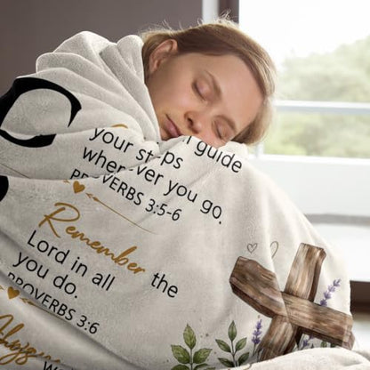 Christian Graduation Blanket for Women & Men - Inspirational Bible Verse Throw 2026 Gift