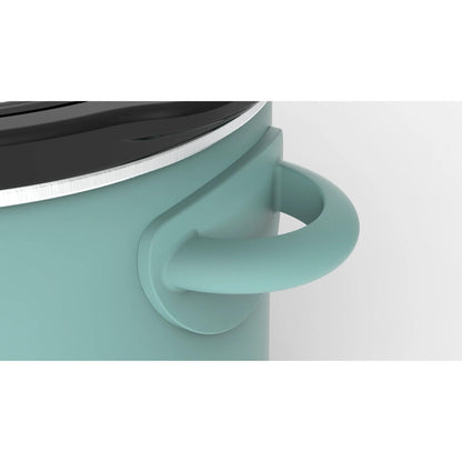 Mainsttays 6 Quart Oval Slow Cooker, Sage Green Finish, Glass Lid, Removable Stoneware Crock, Three Temperature Settings, Cool-Touch Lid Handle, Dishwasher Safe Parts, Model MS54100112168S