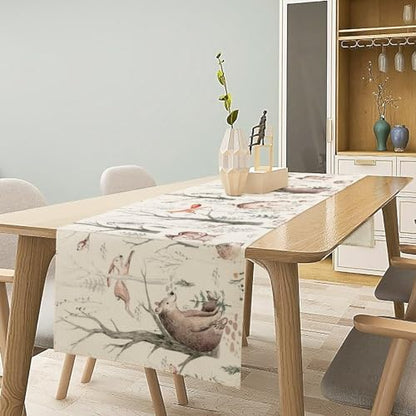 Forest Woodland Animals Table Runner 13x36 Inches - Rustic Nature Decor - Forest-6