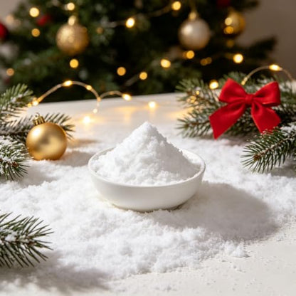 Artificial Snow Filler for Christmas Decorations - 50g Sparkling Winter Scene