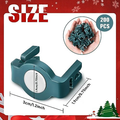 Frienda 200 Pieces Magnetic C9 Christmas Light Clips Outdoor Green Round