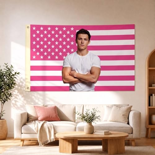 Pink American Flag Wall Tapestry - Bedroom Decor for Fans and Movie Lovers