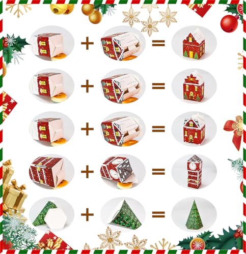 DIY Fillable Advent Calendar Boxes Set for Christmas Countdown Gift Wrapping