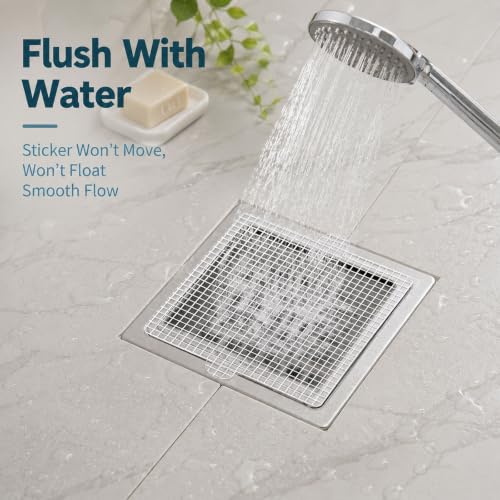 30 Pack Disposable Shower Drain Hair Catchers - 4 Inch Mesh Drain Covers