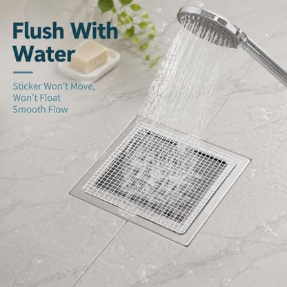 30 Pack Disposable Shower Drain Hair Catchers - 4 Inch Mesh Drain Covers