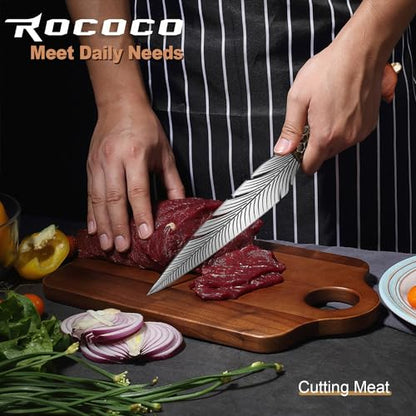 8-Inch Boning Knife & Feather Viking Knife Set for Meat, Fruits & Vegetables