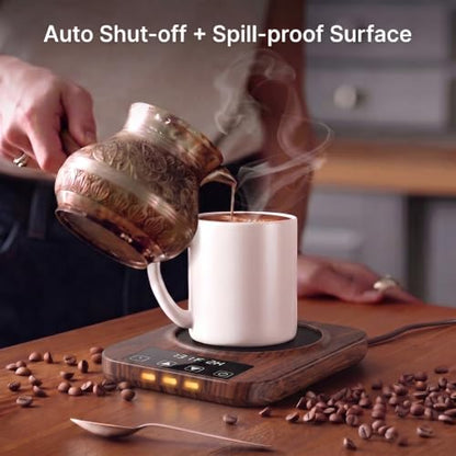 Electric Coffee Mug Warmer with 9 Temperature Settings Large Heating Plate Auto Shut Off