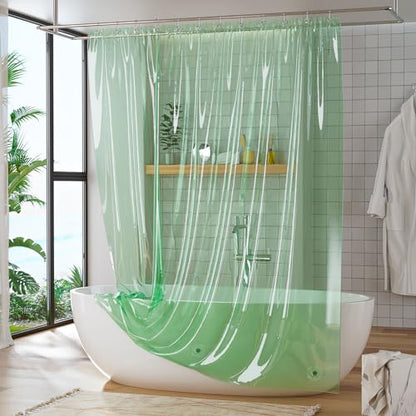 Titanker Plastic Shower Curtain Liner 72 x 72 Frosted Shower Liner Waterproof Lightweight Cute Shower Curtains for Bathroom with Magnets and Rustproof Grommets