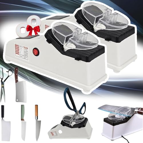 Surudoisharp Pro Electric Knife Sharpener, Electric Knife Sharpener, Knives Automatic Knives Sharpener, Hailoyear Electric Knife Sharpening (2PCS)
